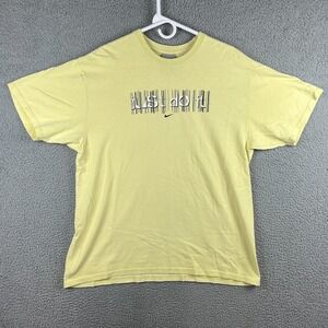 VTG Nike T Shirt Mens Large Just Do It Y2K Center Swoosh Barcode Double Sided